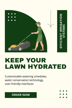 Lawn Care and Hydration Pinterest Design Template
