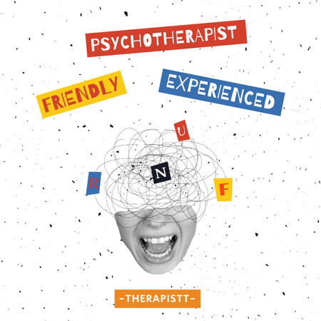 Friendly Psychotherapist Services Instagram Design Template