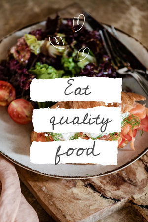 Tasty Dish on Plate Pinterest – шаблон для дизайну