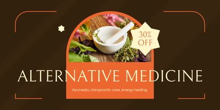 Discount On Herbal Remedies And Other Alternative Medicine Twitter Design Template