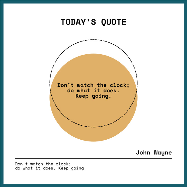 Designvorlage Inspirational Quote of Day on White für Instagram