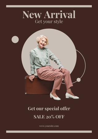 Plantilla de diseño de New And Age-friendly Clothes With Discount Poster 