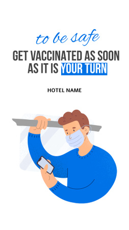 Ontwerpsjabloon van Instagram Video Story van Laat je zo snel mogelijk vaccineren
