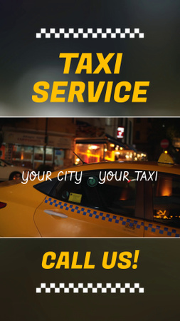 Taxi szolgáltatás ajánlat szlogennel TikTok Video tervezősablon