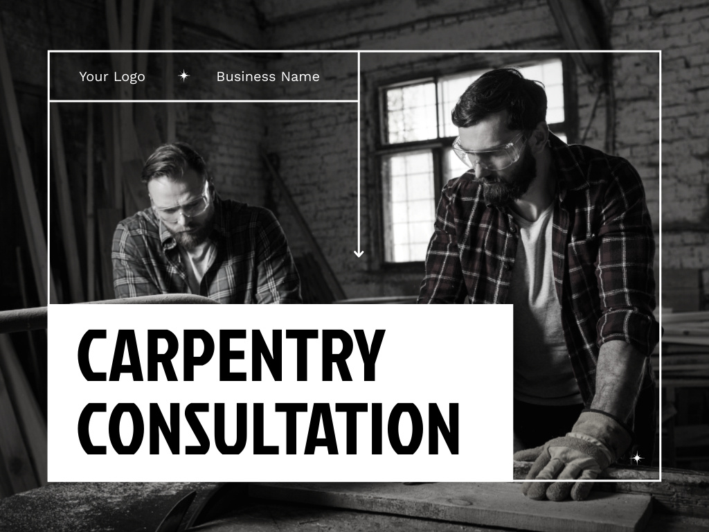 Ontwerpsjabloon van Presentation van Discount on Carpentry Services
