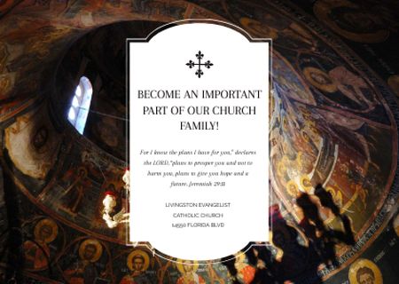 Ontwerpsjabloon van Card van Livingston Evangelist Catholic Church