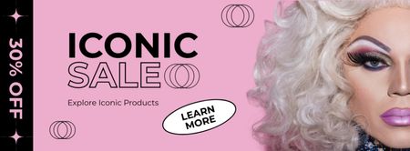 Designvorlage Ikonischer Verkauf Ikonische Produkte für Facebook cover
