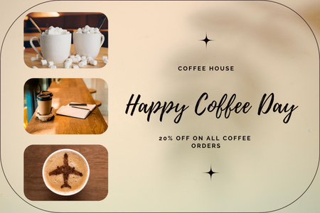 World Coffee Day Celebration With Discount On Coffee Mood Board Design Template