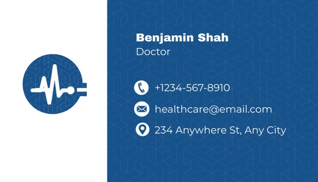 Medical Services of Different Specialists Business Card US Design Template