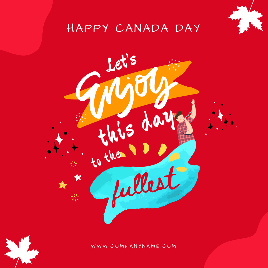Enjoy the Day of Canada Instagram Design Template