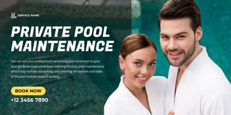 Modèle de visuel Offre de service d’entretien de piscine privée digne de confiance - Image