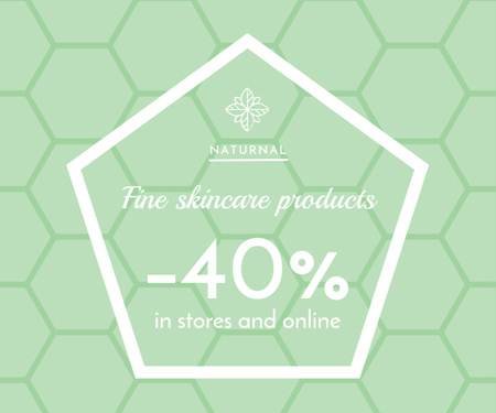 Offer Discounts on Skin Care Products Medium Rectangle Design Template
