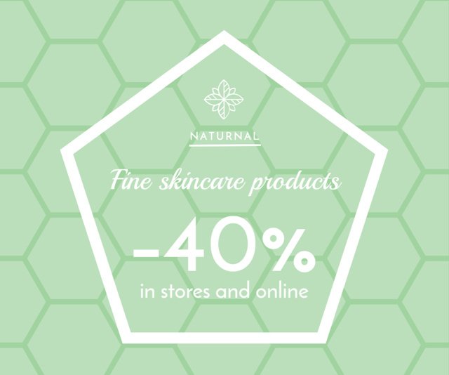 Designvorlage Offer Discounts on Skin Care Products für Medium Rectangle