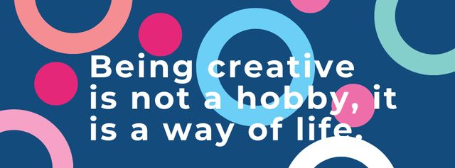 Ontwerpsjabloon van Facebook cover van Citation about how to be a creative