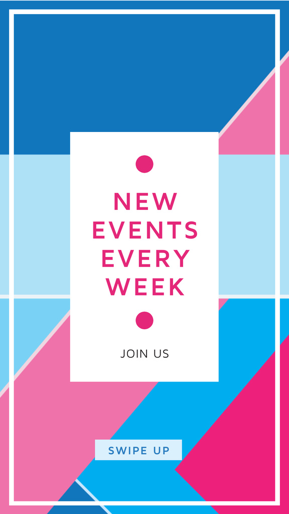 Events Announcement with Abstract Pattern Instagram Story Modelo de Design