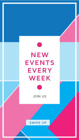 Platilla de diseño Events Announcement with Abstract Pattern Instagram Story