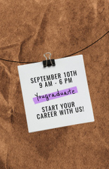 Career Fair Announcement with Stickers on Brown