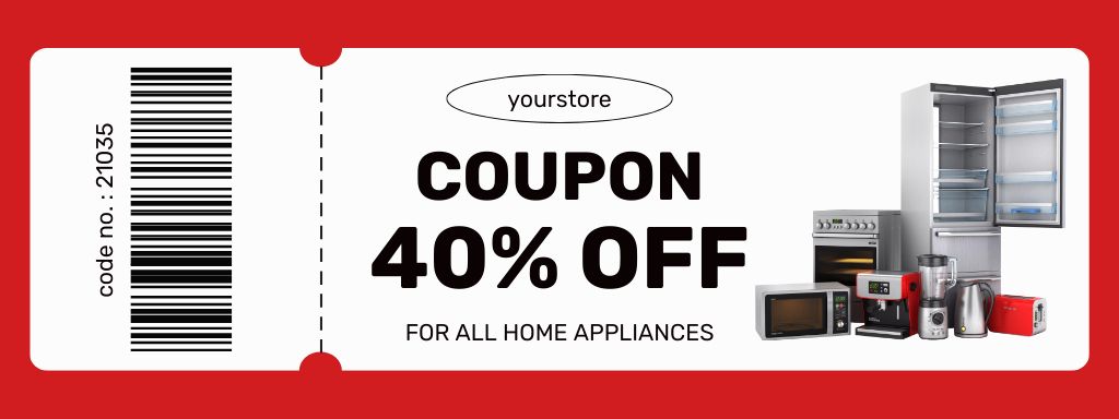 Household Goods and Home Appliances Coupon Πρότυπο σχεδίασης