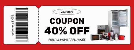 Household Goods and Home Appliances Coupon Design Template