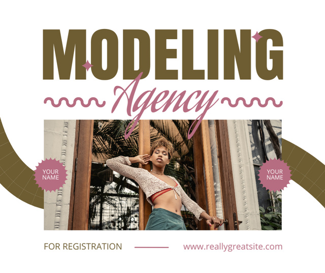 Online Registration at Model Agency Facebook – шаблон для дизайна