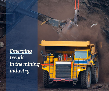 Heavy duty for mining industry Facebook Design Template