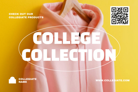 Plantilla de diseño de College Apparel and Merchandise Label 
