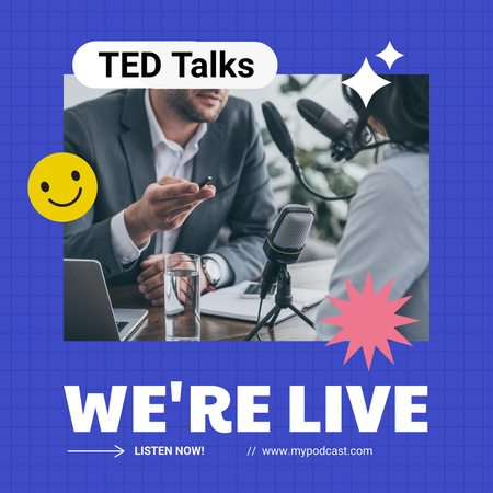 Offer to Listen to Live Talk Instagram Design Template