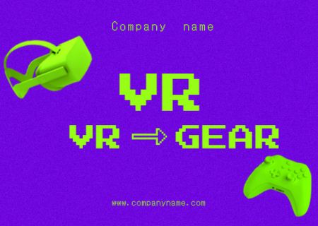 VR Equipment Sale Offer Card Modelo de Design