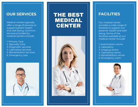 Designvorlage Bestes Serviceangebot für medizinische Zentren für Brochure 8.5x11in