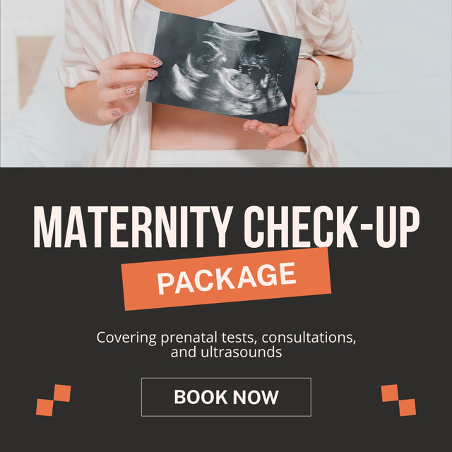 Designvorlage Pregnancy Check-up Package Offer Using Modern Technologies für Instagram