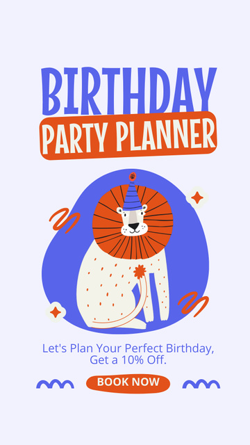 Birthday Party Planner Service Instagram Video Story Šablona návrhu