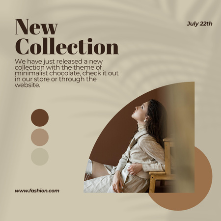 New Collection In Chocolate Colors Instagram Design Template