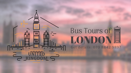 Tour Invitation with London Famous Travelling Spot Full HD video Design Template