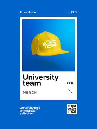 College Apparel and Merchandise Poster US Design Template