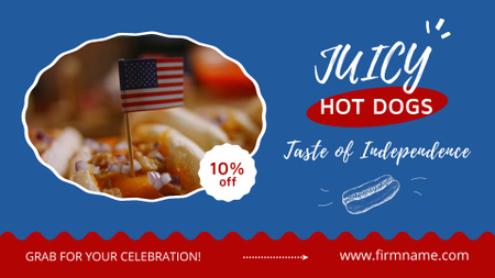 Platilla de diseño Hot Dog Holiday Discount Offer Full HD video