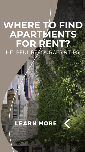 Helpful Guide About Apartment Search For Rent TikTok Video Design Template