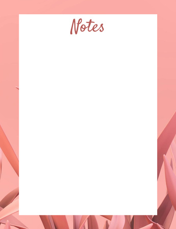 Stylové růžové prázdné pro poznámky s abstrakcí Notepad 107x139mm Šablona návrhu