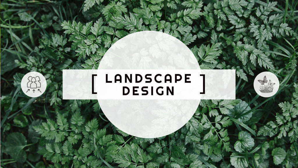 Plantilla de diseño de Landscape Design Service Green Presentation Wide 
