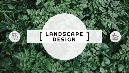 Plantilla de diseño de Servicio de diseño del paisaje verde Presentation Wide 