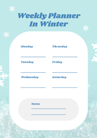 Winter holiday weekly Schedule Planner Design Template