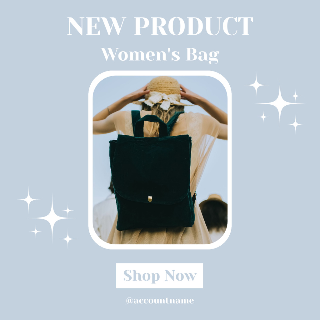 Template di design Advertising Of New Stylish Woman's Bag Instagram