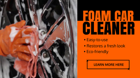Eco-friendly Foam Cleaner For Cars Full HD video Design Template