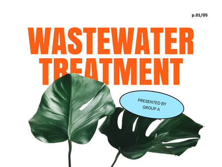 Template di design Wastewater Treatment Report Presentation