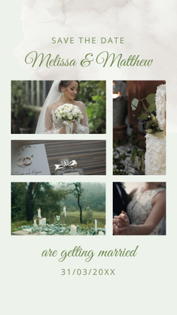Plantilla de diseño de Sesiones de fotos festivas y anuncio de boda Instagram Video Story 