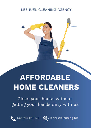 Affordable Home Cleaners Flayer Design Template