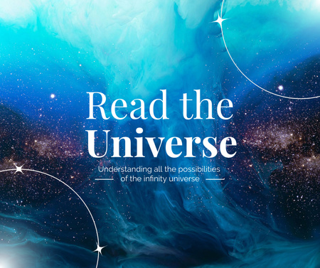 Inspirational Phrase to Read Universe Signs Facebook Modelo de Design