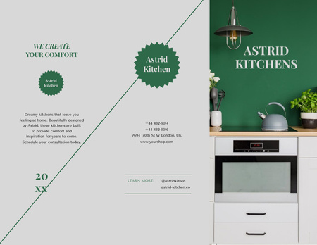 Ontwerpsjabloon van Brochure 8.5x11in van modern keuken interieur aanbieding