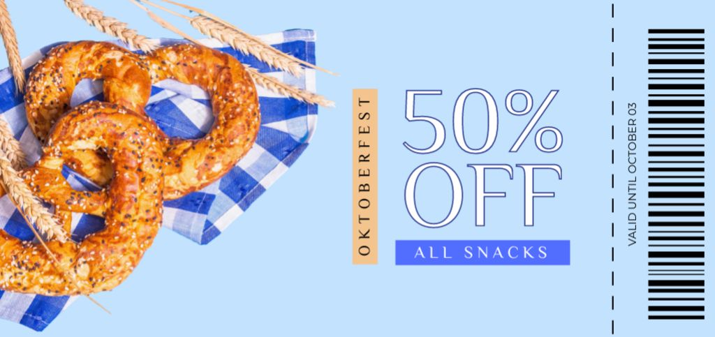 Discount on Oktoberfest Bagels Coupon Din Largeデザインテンプレート