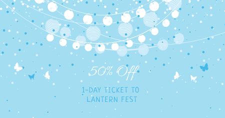Plantilla de diseño de Lanterns Festival Tickets Offer Facebook AD 