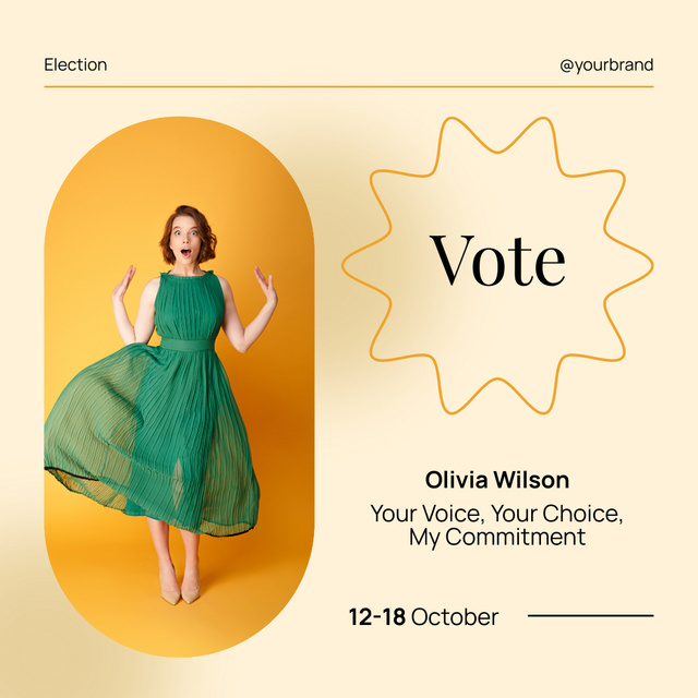 Give Your Vote for Woman Instagramデザインテンプレート